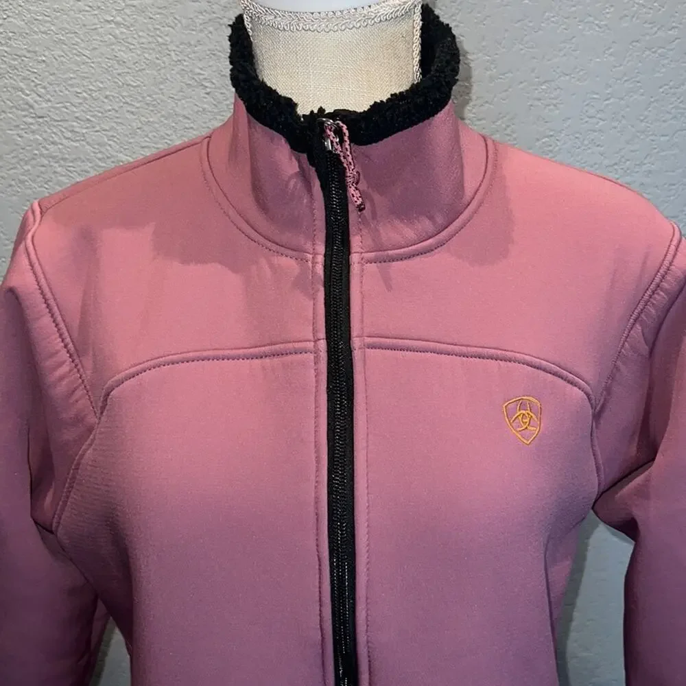 ARIAT Fleece Lined Softshell Mauve Jacket - Size M - Picture 2 of 9